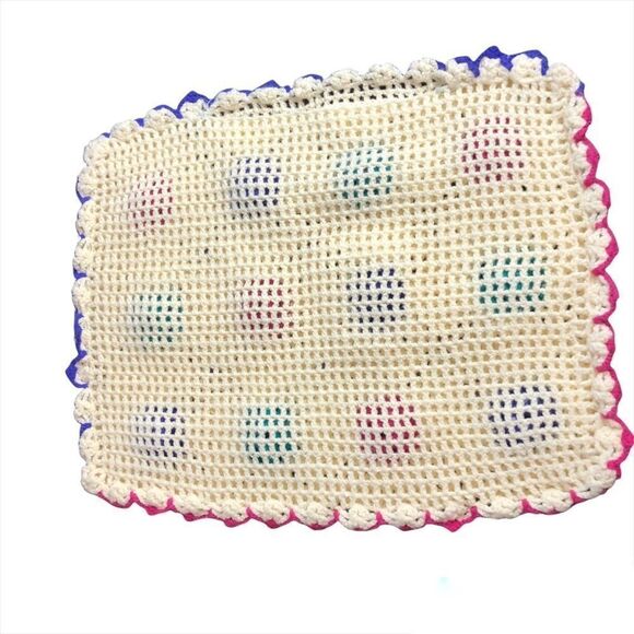 Set of 2 Vintage Granny Square Pillow Covers - Picture 3 of 10